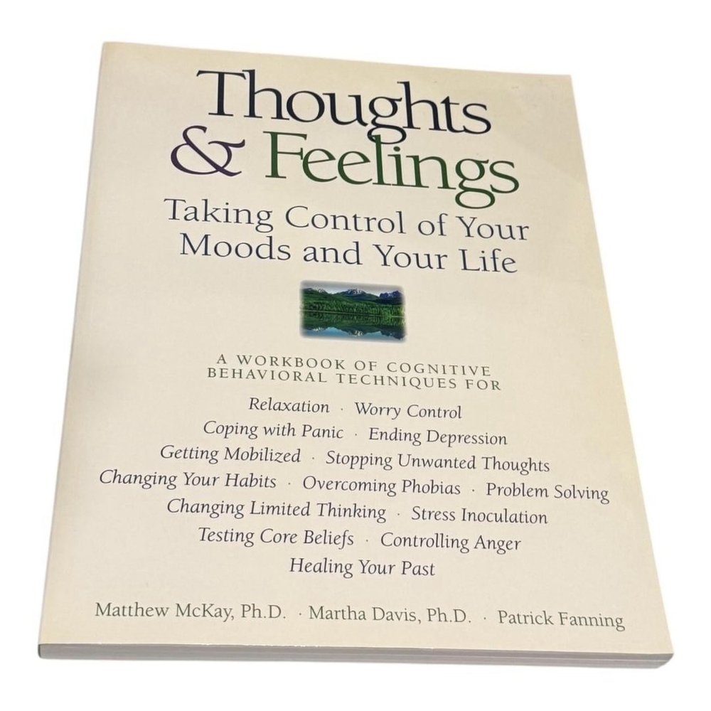 Vintage 1997 Thoughts & Feelings Workbook CBT Psychology Paperback McKay Davis